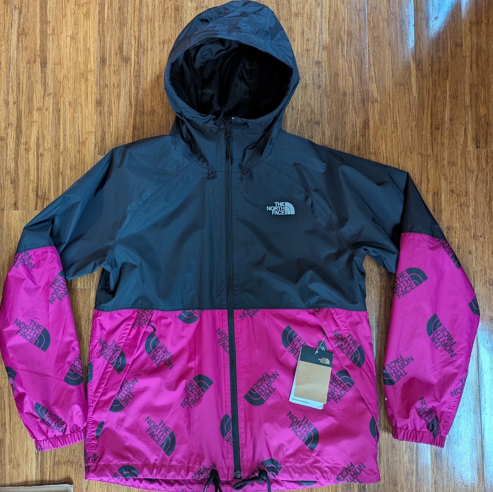 NWT The North Face Antora Dryvent Rain Hoodie – Black/Red – Size Medium